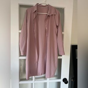 Pale/ mauve pink long sleep dress/shirt